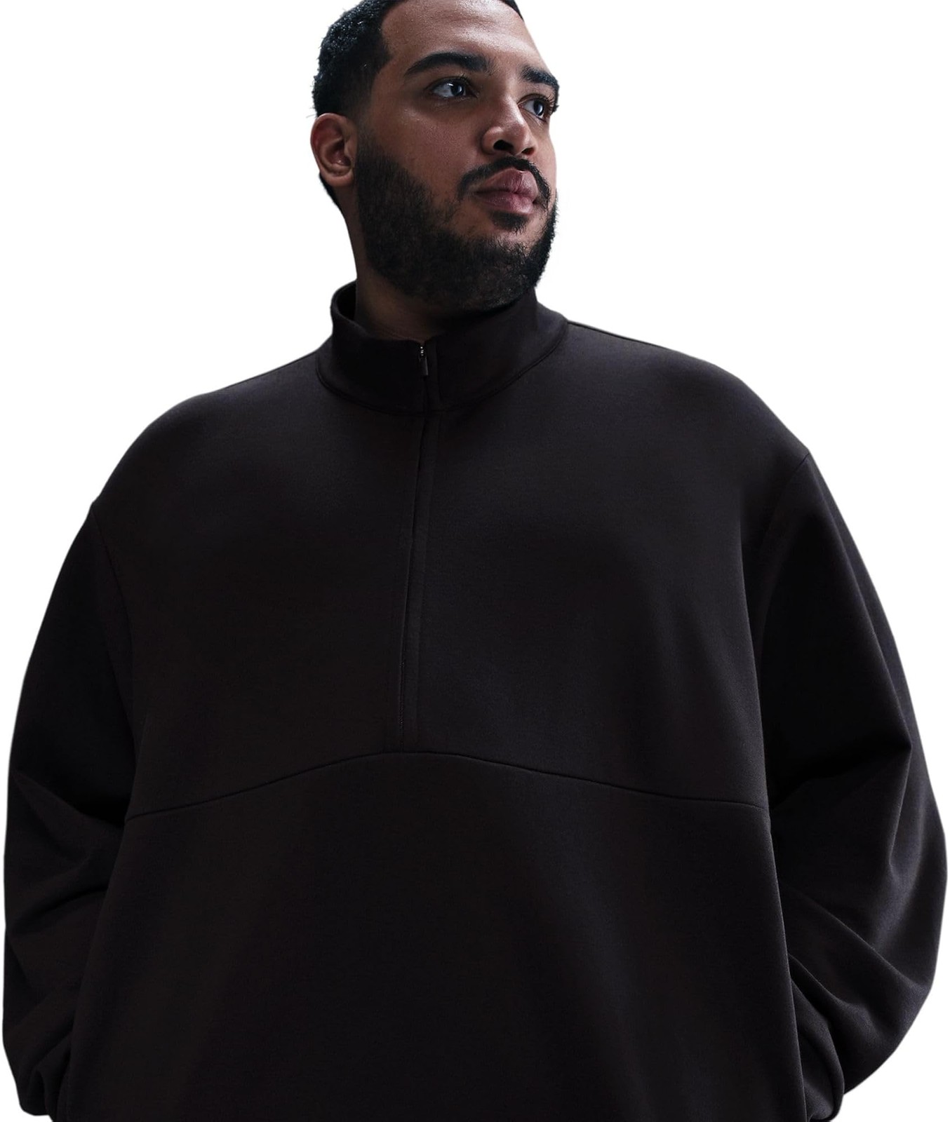 Nike 24.7 ImpossiblySoft Men&rsquo;s Dri-FIT 1/2-Zip Top (HQ6953-010, Black/Dark Smoke
