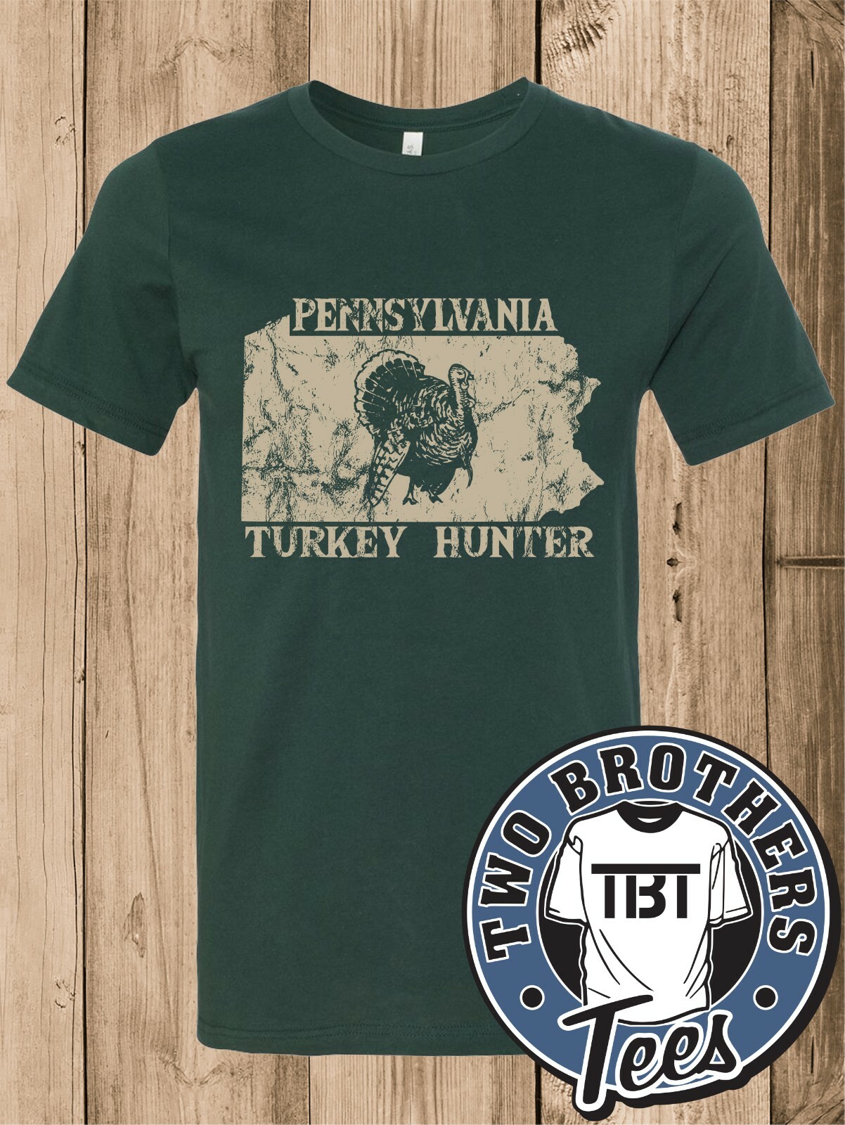 Pennsylvania TURKEY Hunter distressed T Shirt hunting gobbler