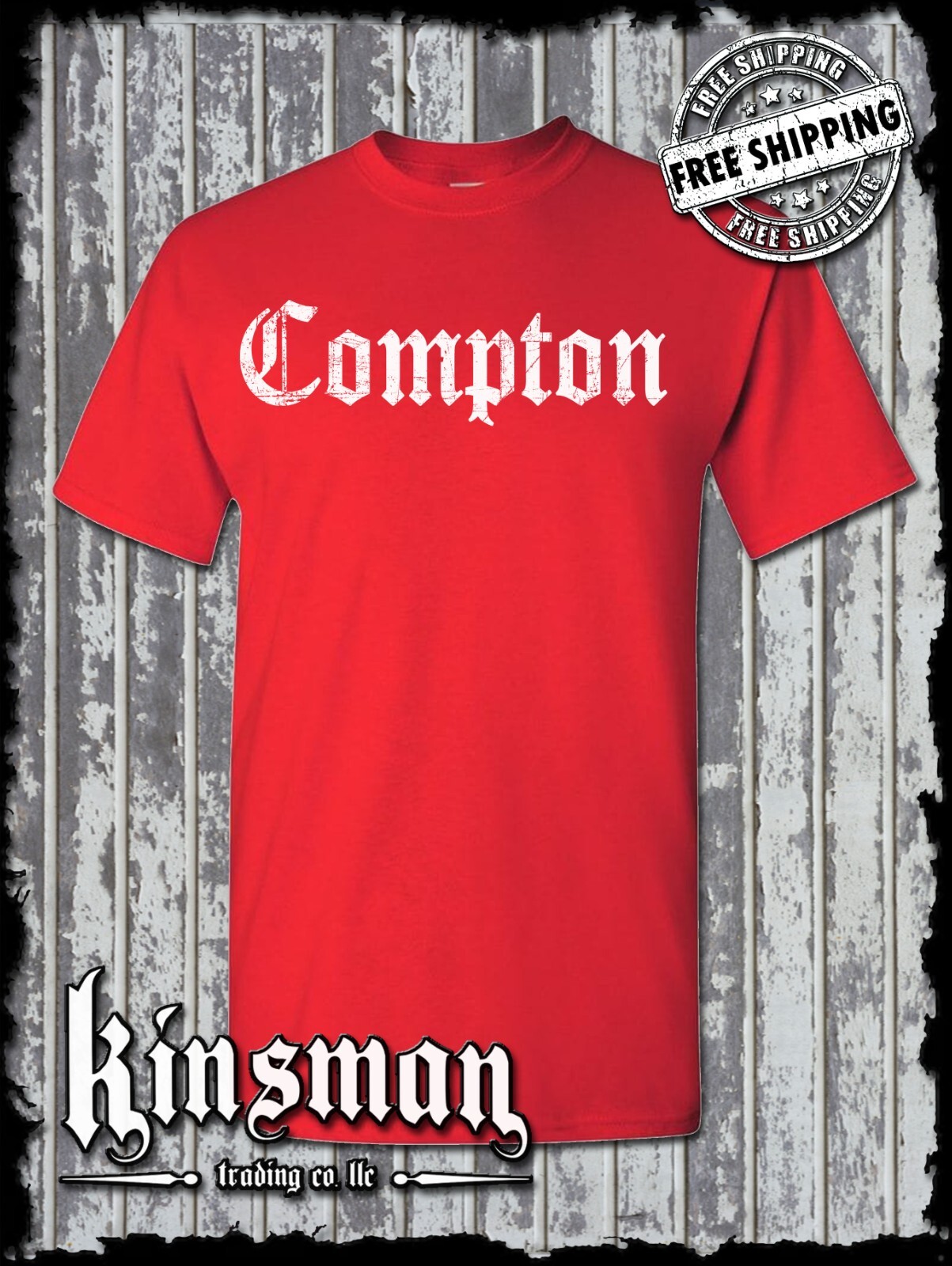 COMPTON T-Shirt – West Coast Hip Hop Rap Tee Los Angeles LA Cali