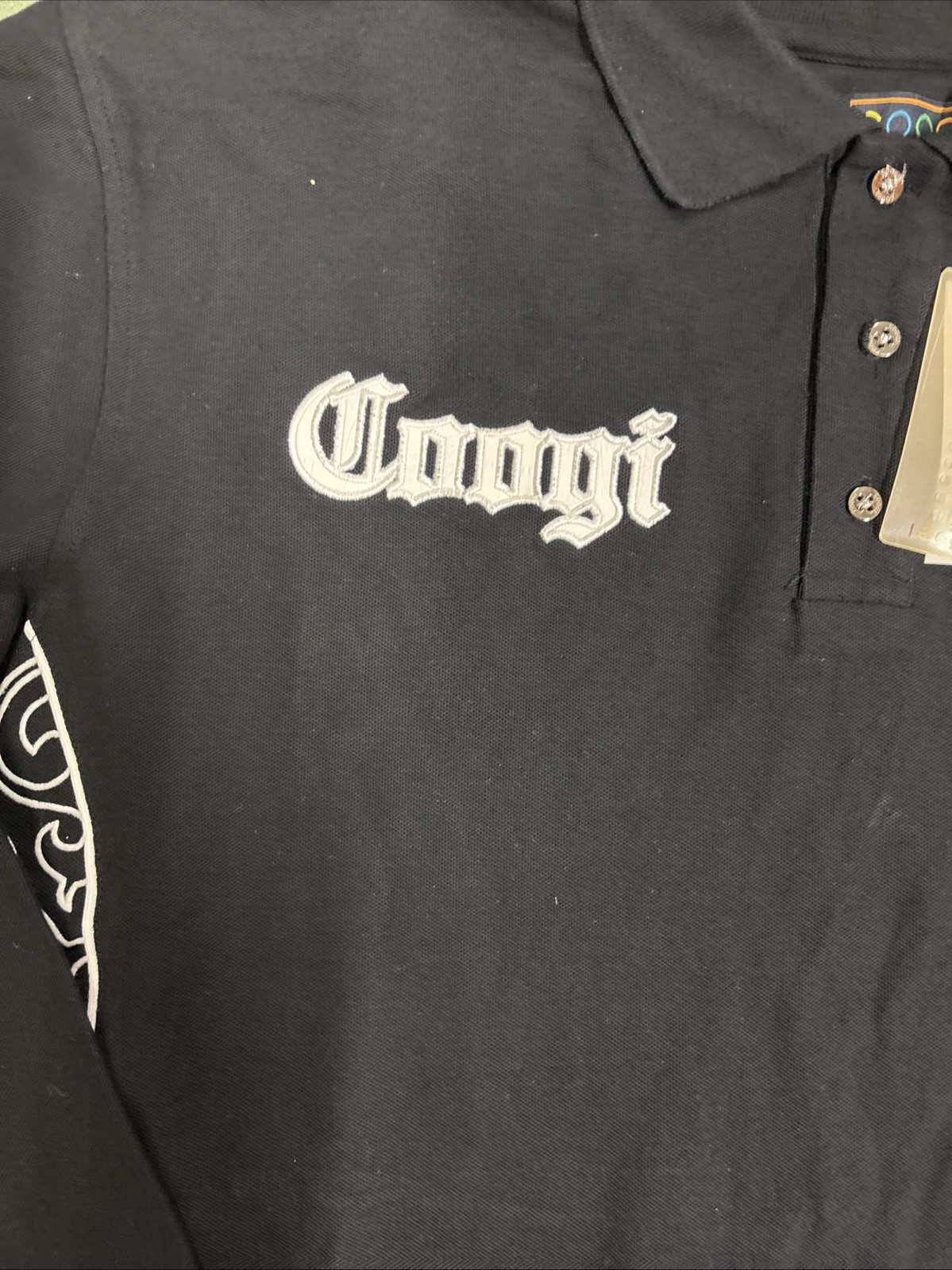 Vintage Coogi Collared Black XXL L/S Polo Shirt