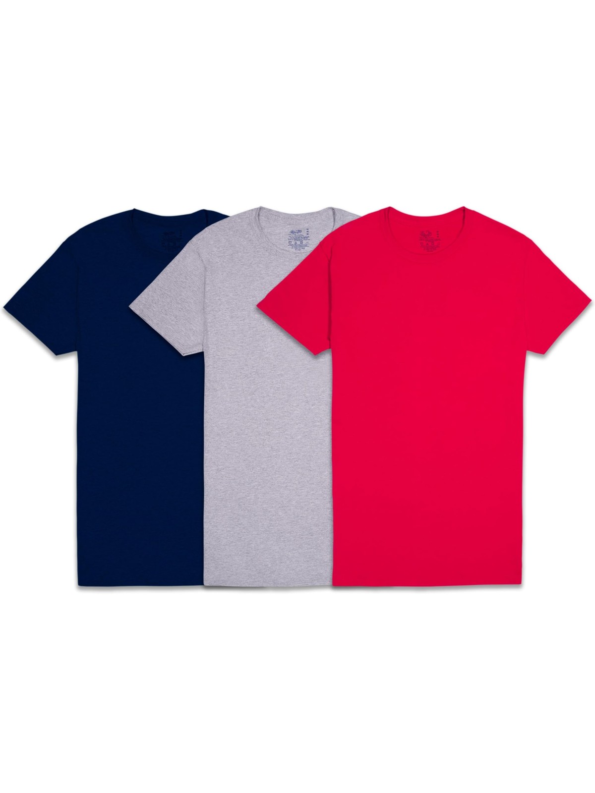 3 Pack Mens,Moisture Wicking 100% Cotton,Short Sleeve Crew T-Shirts,(M) May Vary