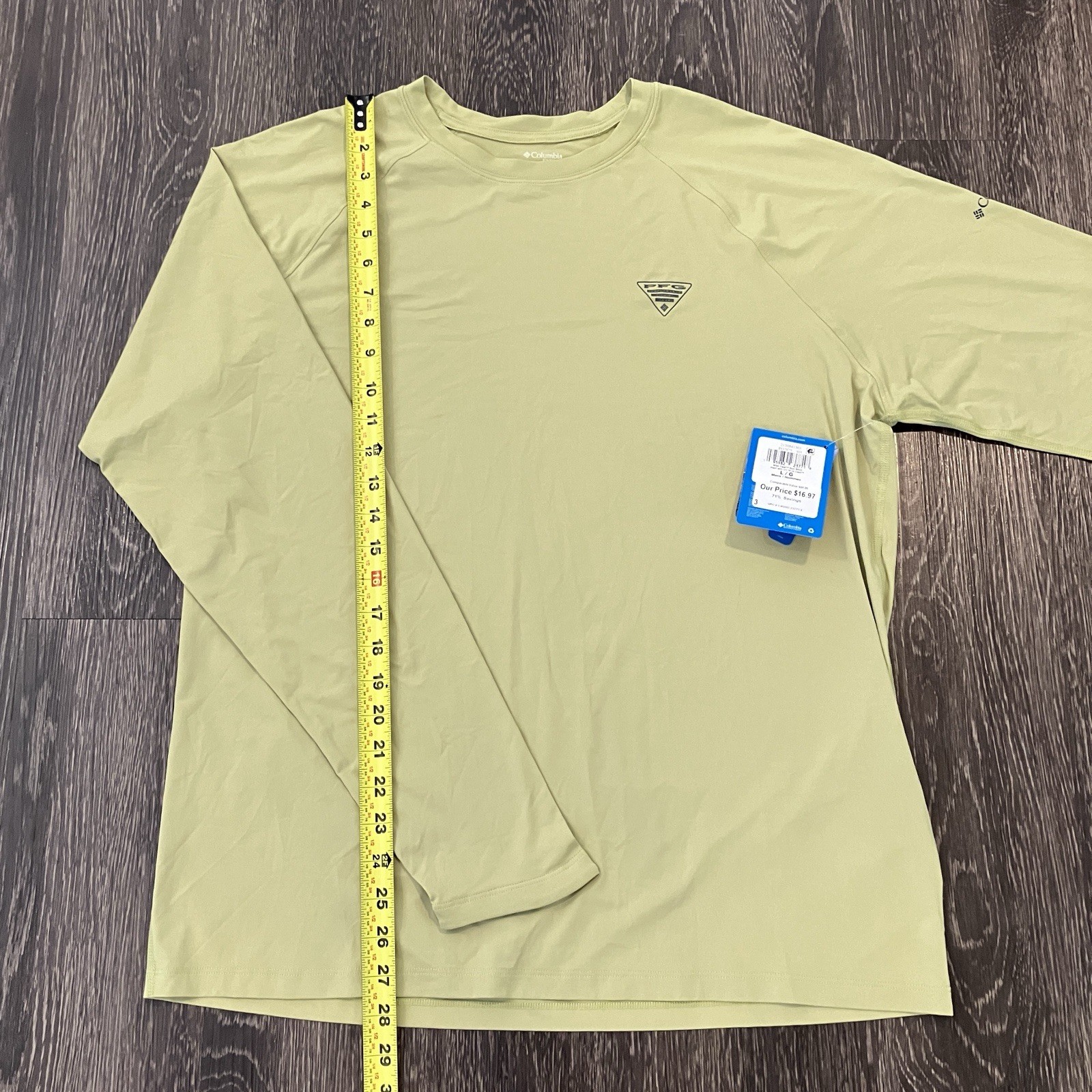 NEW Columbia PFG Shirt Wild Cast Sun Shirt UPF Omni-Shade Green Mens Size LARGE