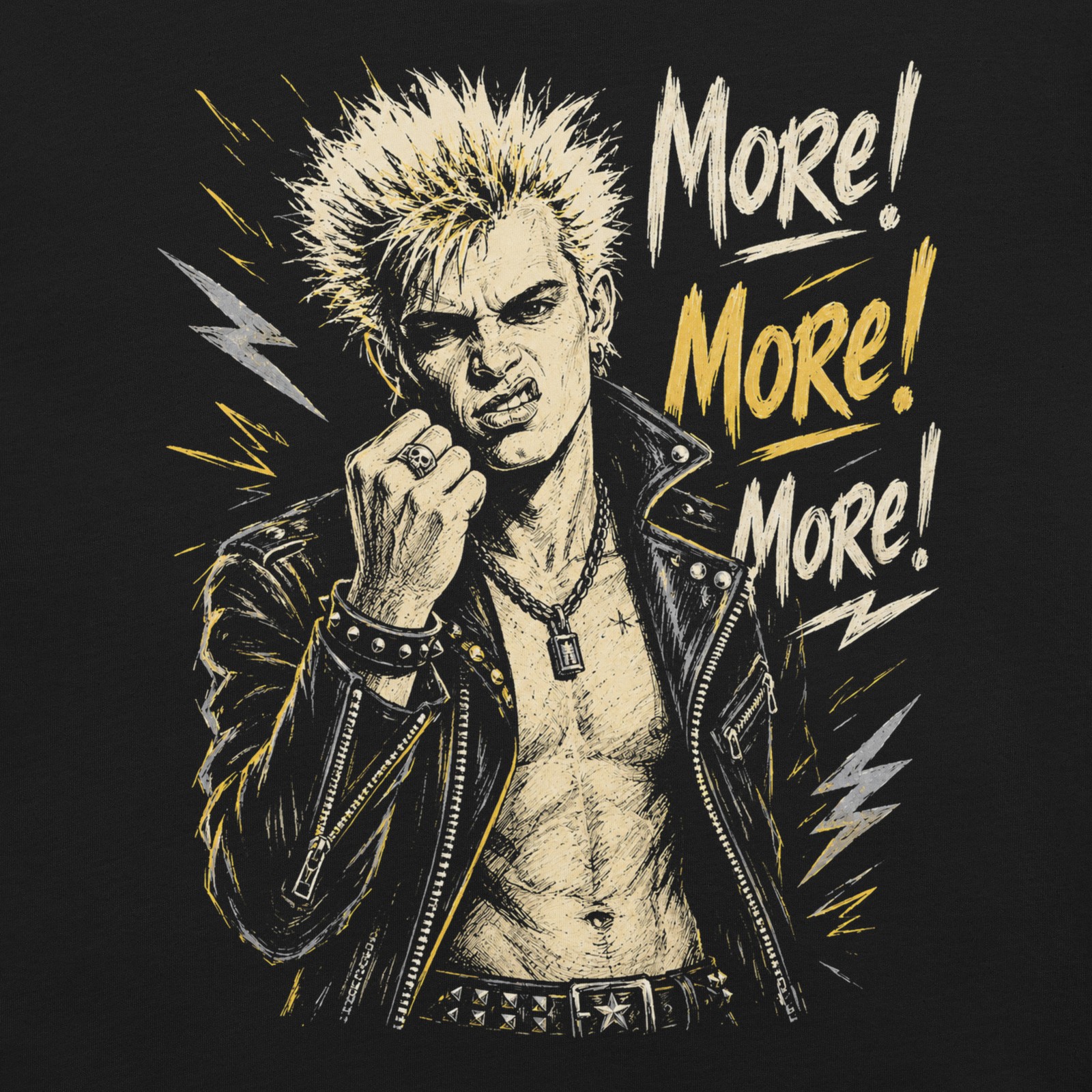 Rebel Yell Punk Rock Tribute Tee 80s New Wave Cyberpunk Style Shirt XS-5XL