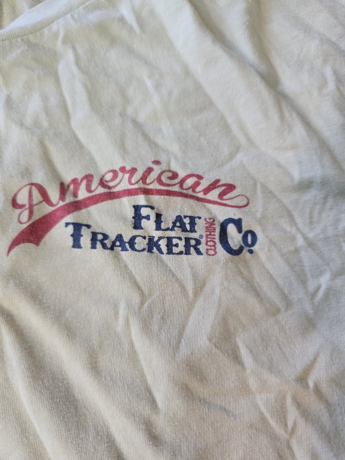American Flat Tracker White Shirt No Tag A Few Stains Pictured Measurements Pics