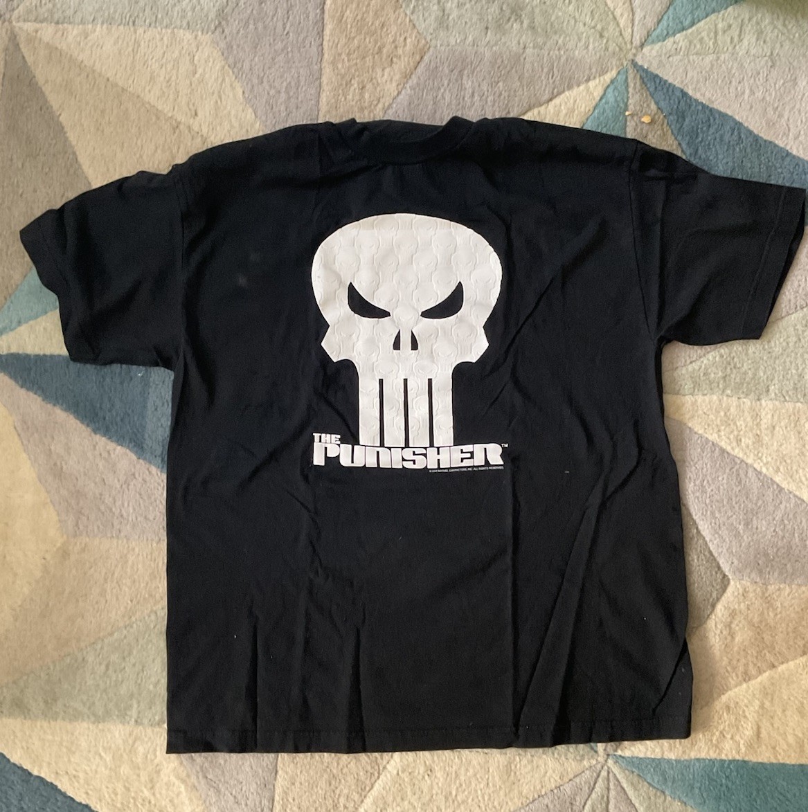 Vintage Y2K Marvel Mad Engine Punisher Logo Shirt XL very Clean