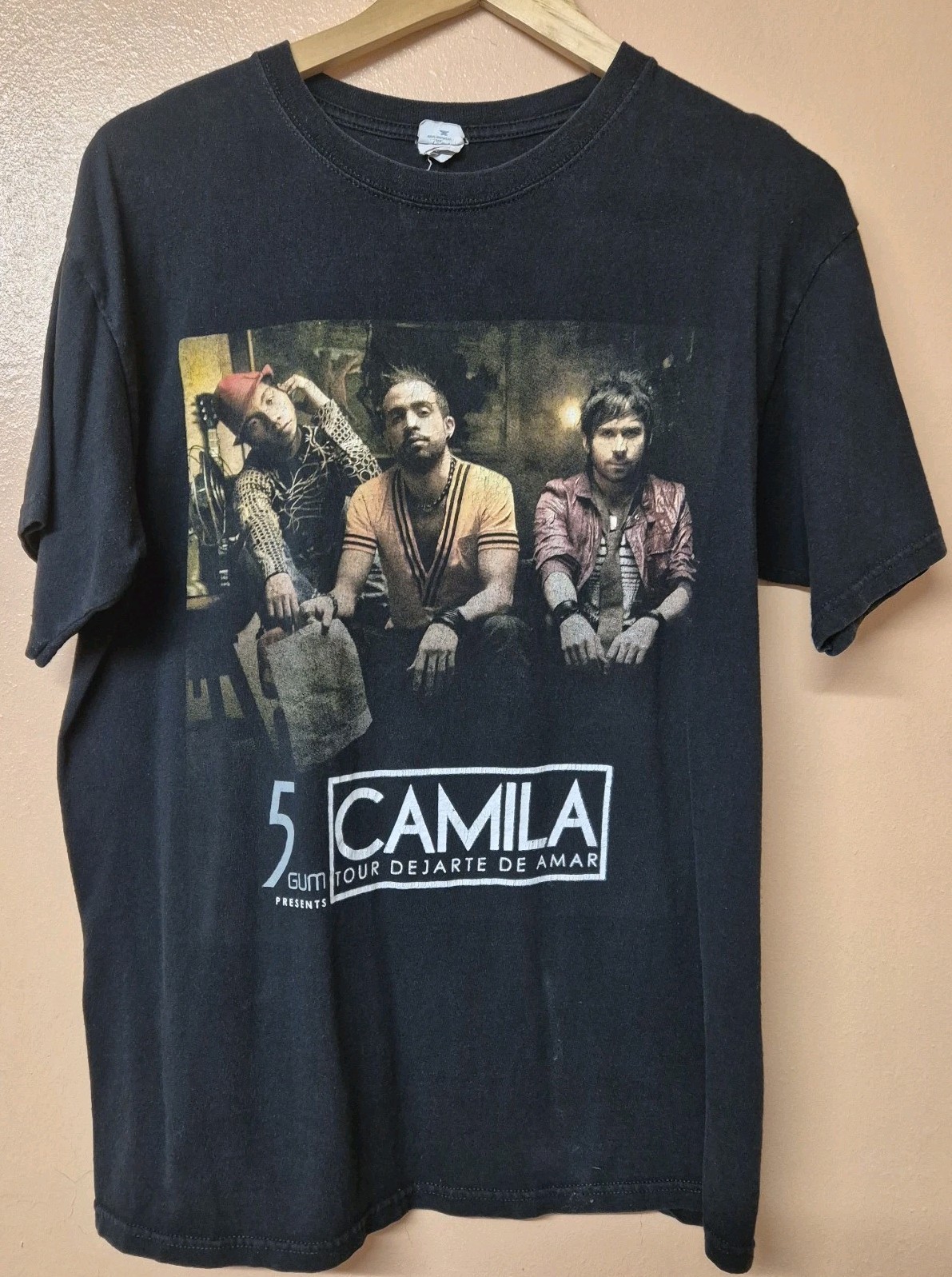 Anvil Camila Tour T Shirt Dejarte De Amar 2011 US Dates Double Sided Size Large