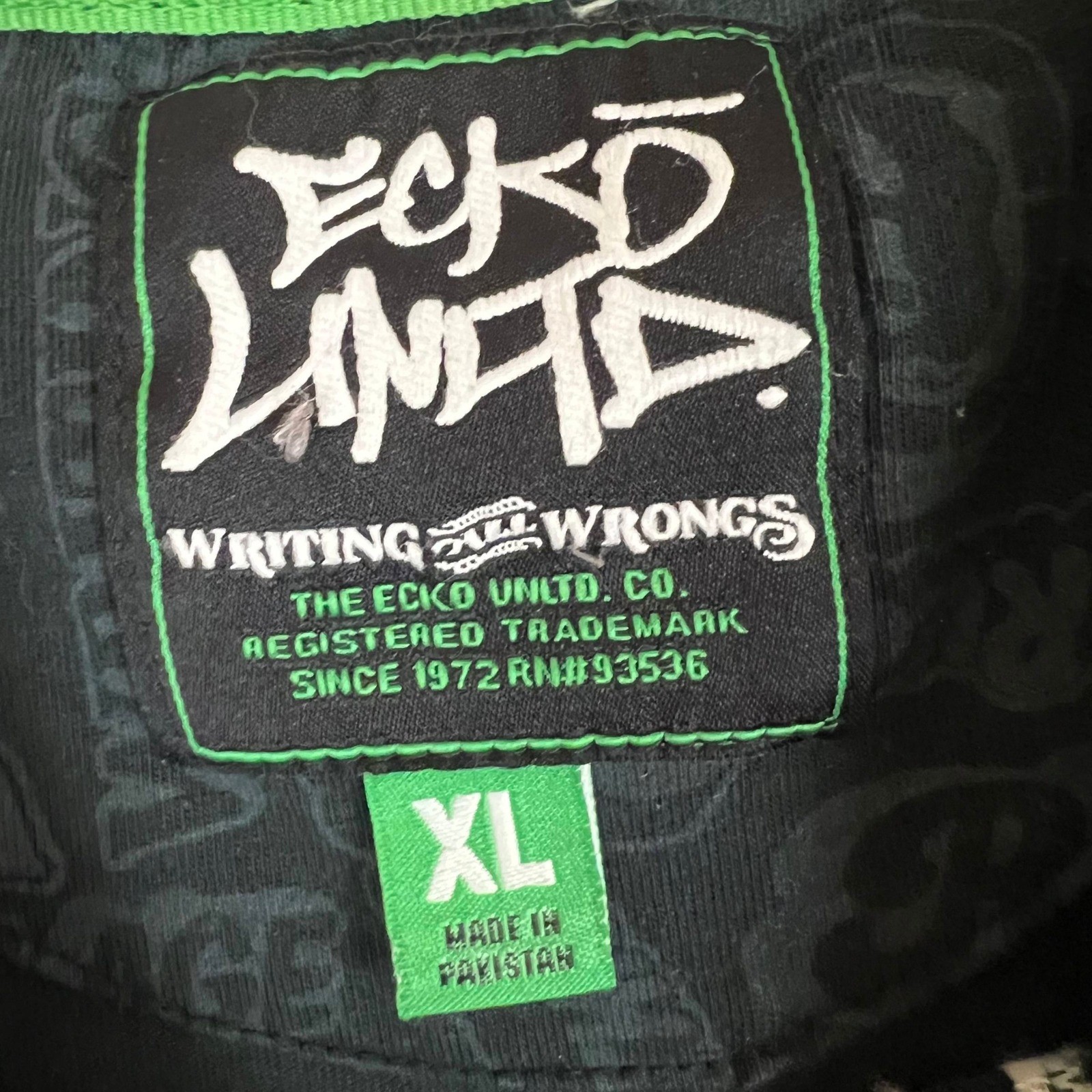 Y2K Ecko Unltd Graphic T Shirt Mens XL Graffiti Style Grunge Skater Streetwear