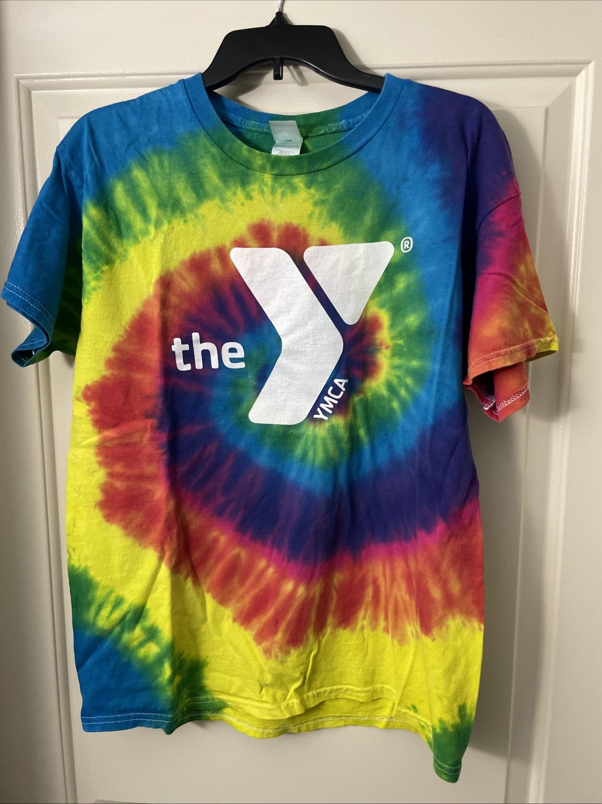 YMCA Camp staff Shirt Size L Tie-Dye