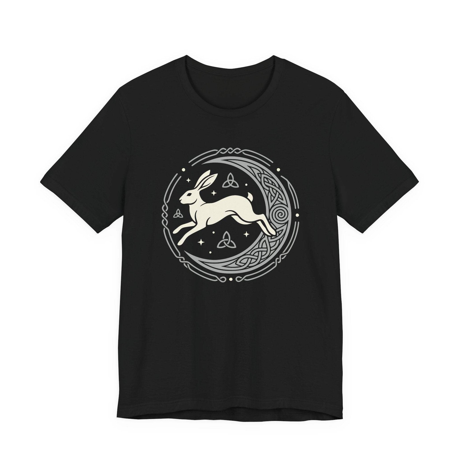 Celtic Hare Moon Mandala Design T-Shirt | Pagan Mythology Tee