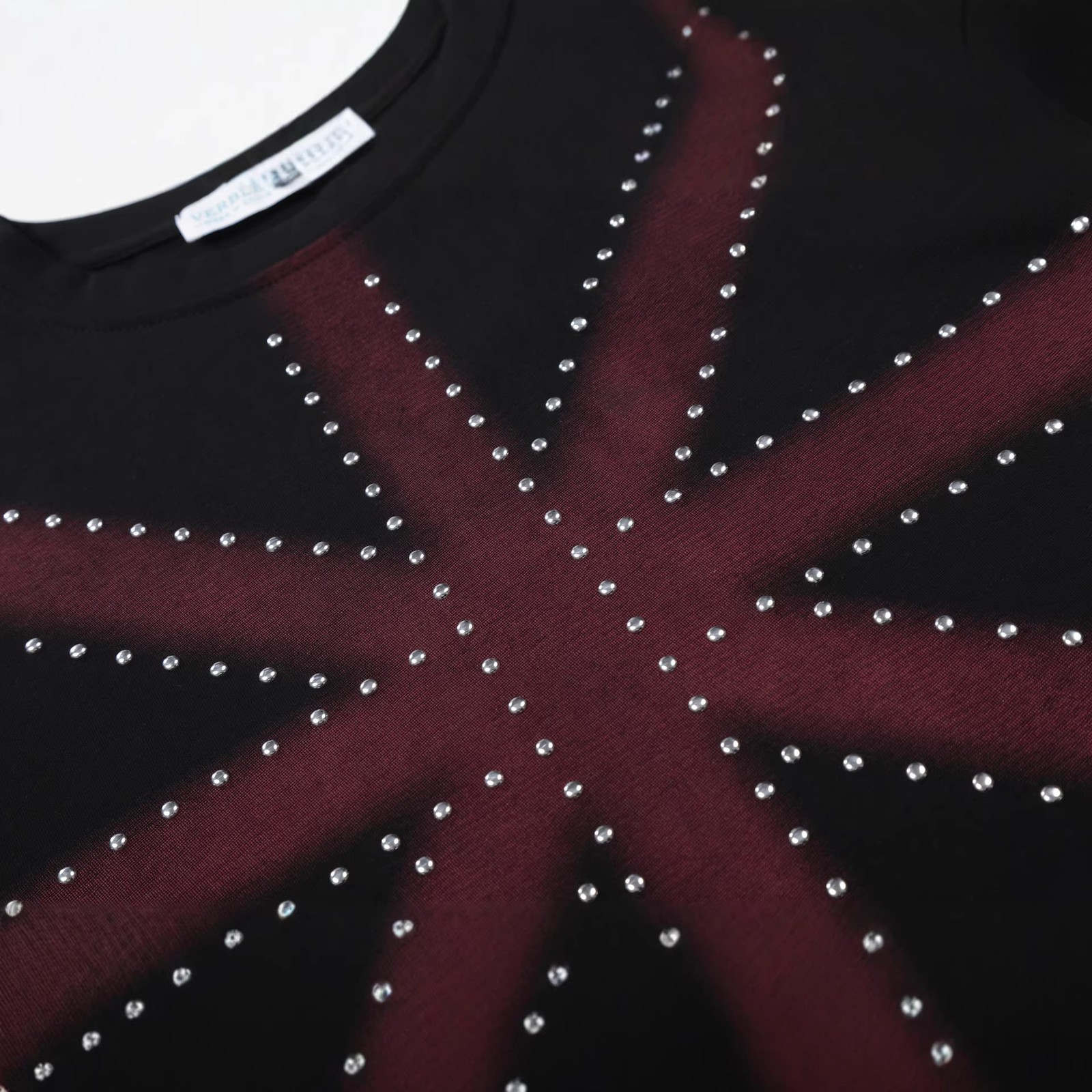 Oversized Studded Union Jack Graphic Tee Goth Punk Streetwear Shirt