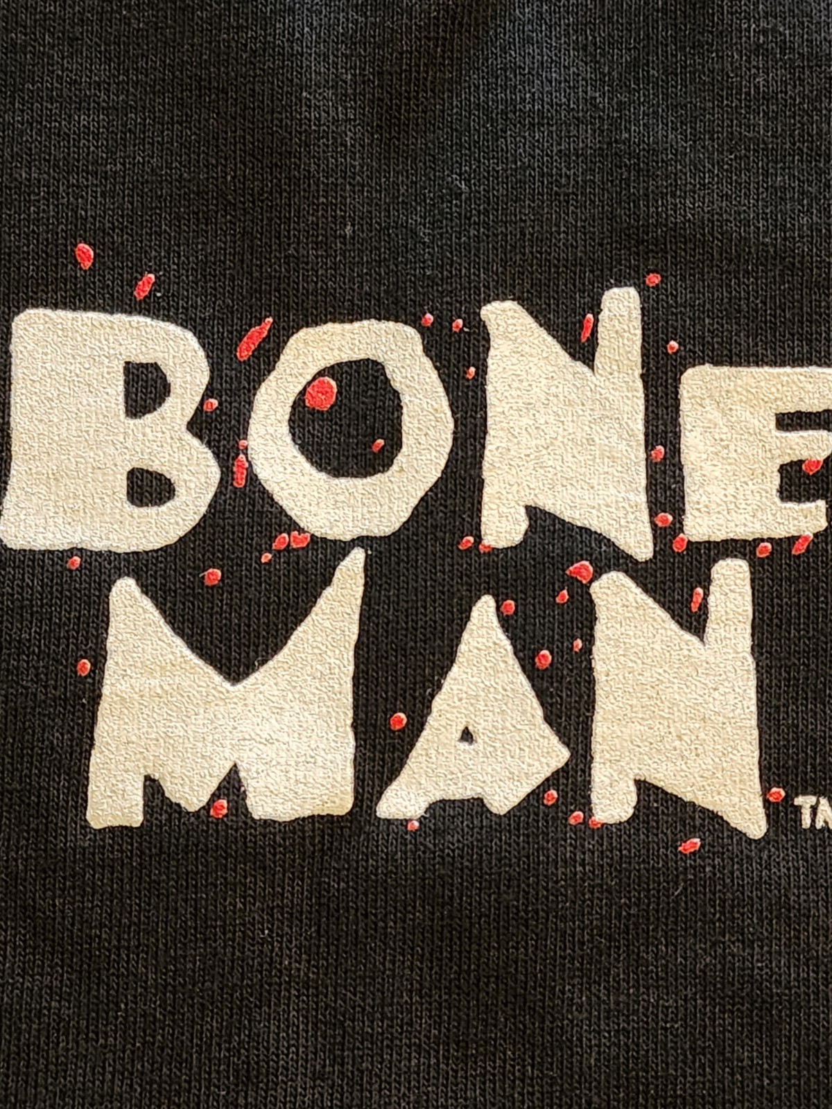 Original Bone Man Activewear Skeleton Basketball Black T-Shirt Tee Sz Large NOS
