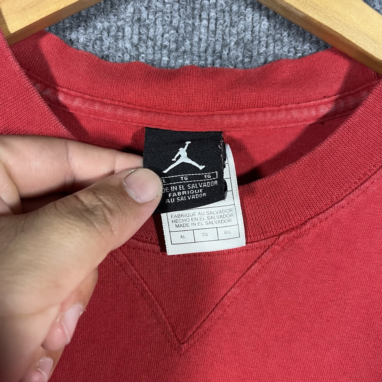 Vintage Y2K Jumpman Air Jordan T-Shirt Men’s BAGGY 2000s Nike XL Hip Hop Red 90s