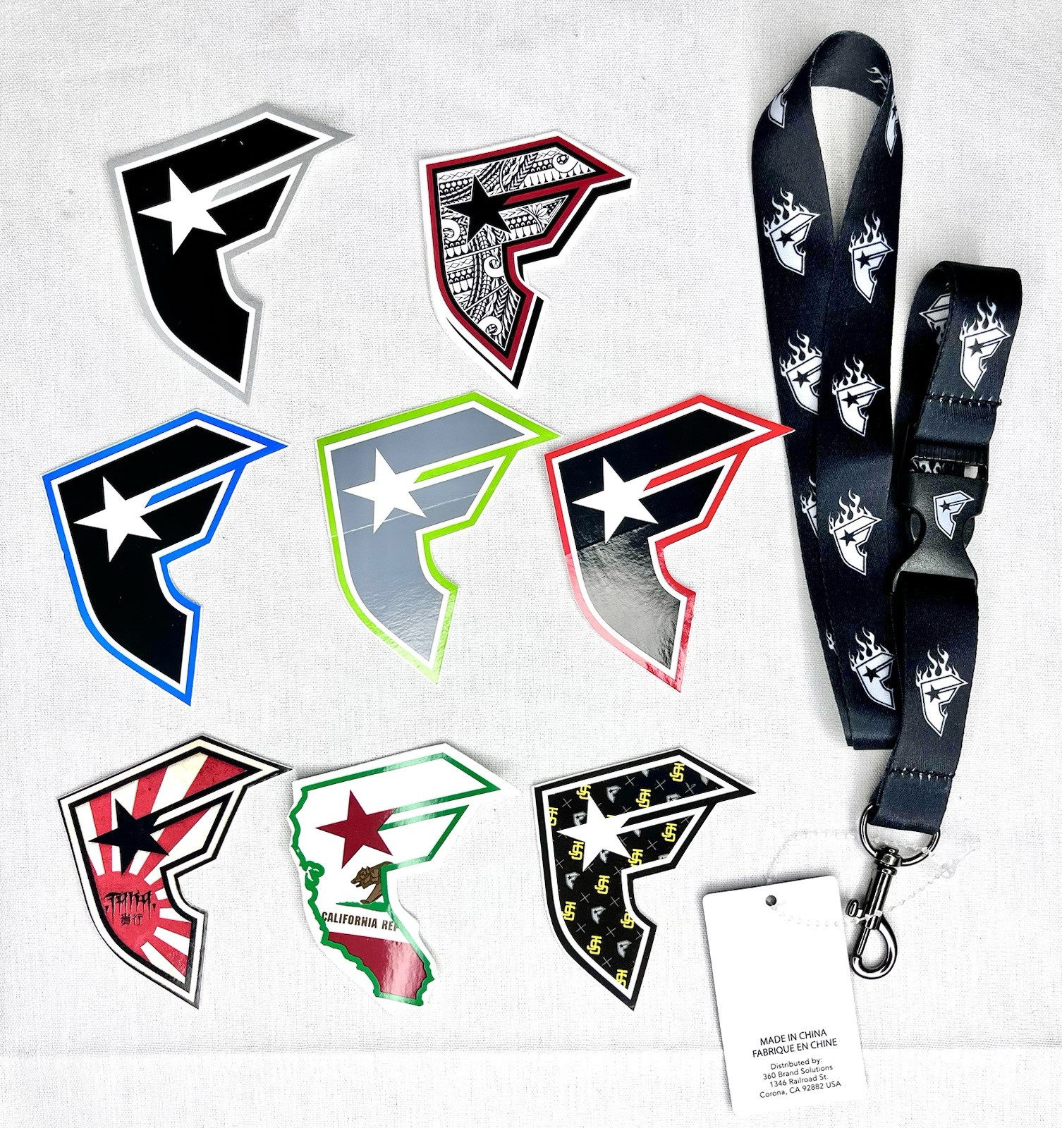 Famous Stars And Straps Mini Sticker Lanyard Set Blink 182 Travis Barker