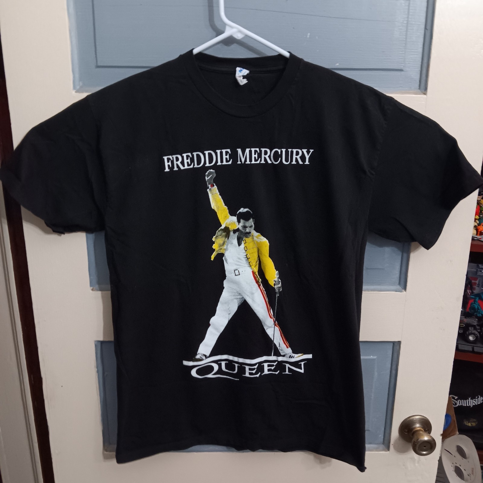 Suna Large Black Shirt Queen Freddie Mercury Yellow Jacket WN236