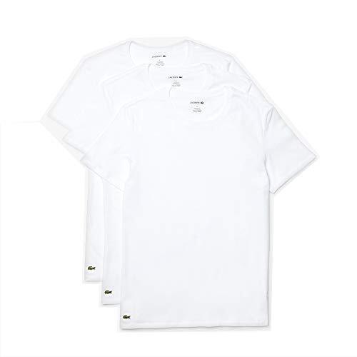 Lacoste Men Essentials 3 Pk Regular Fit Crew Neck T-Shirt White TH3451-51 001