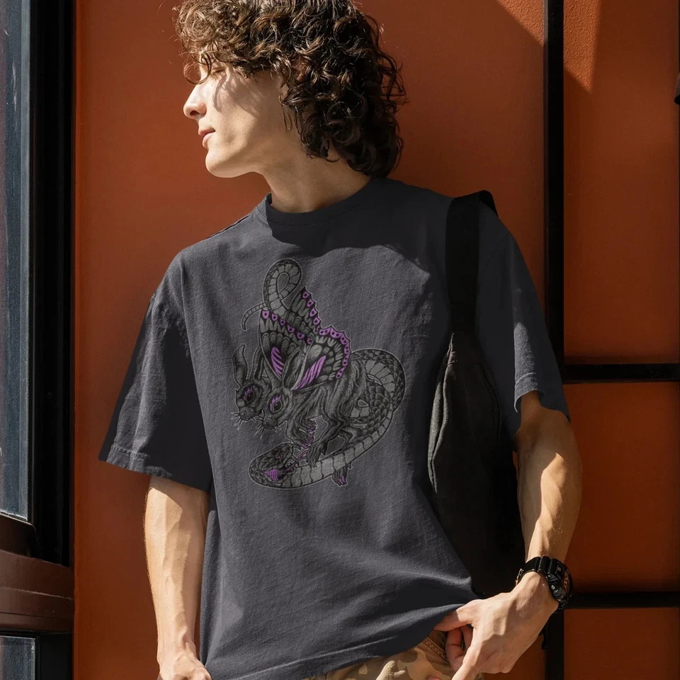 Men&rsquo;s Oversized Round Neck Streetwear T-Shirt Soft Cotton Casual Wear Comfort
