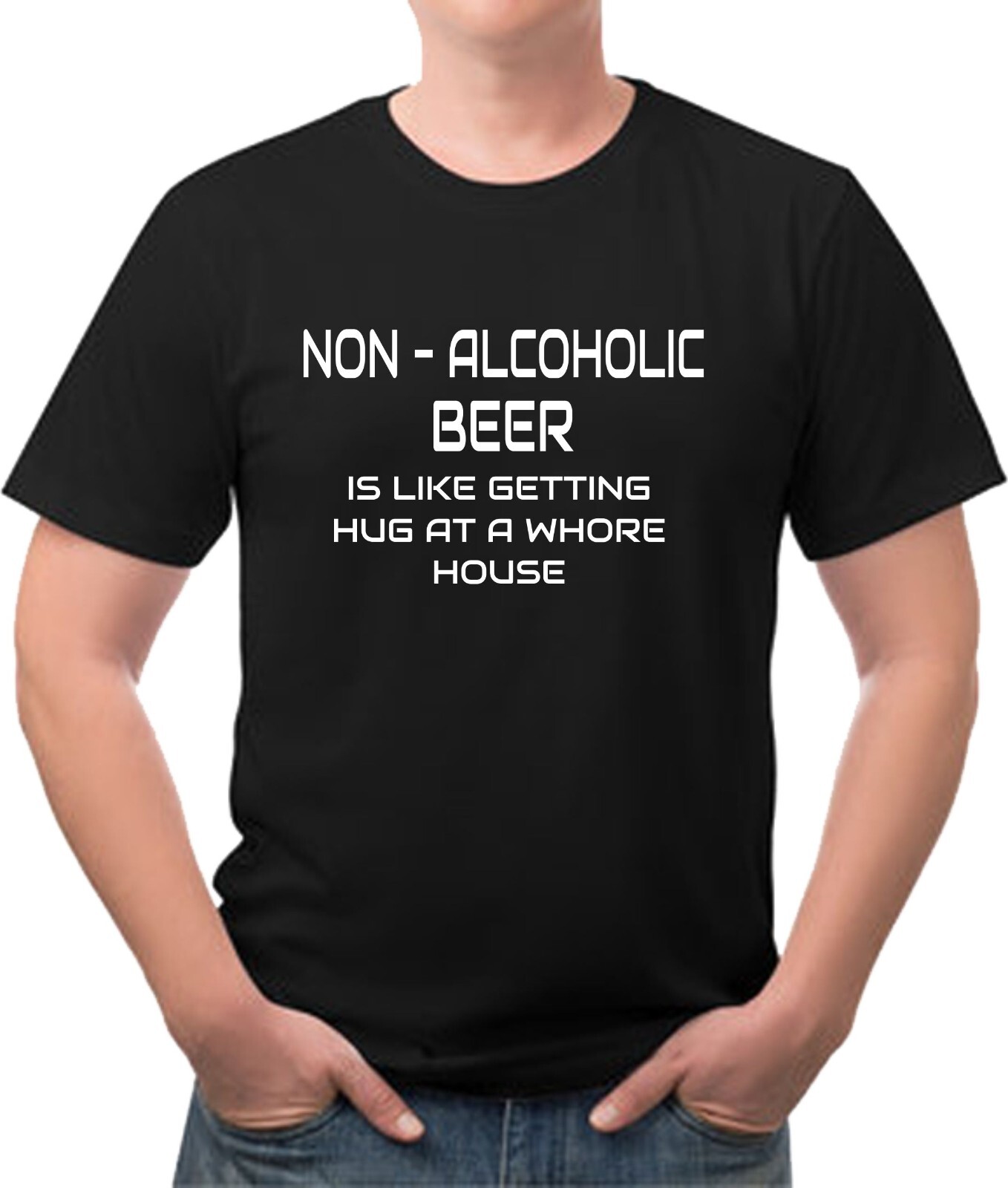 Non-Alcoholic Beer Funny Tee Shirt Free Shipping New w/ Tags Multi Color
