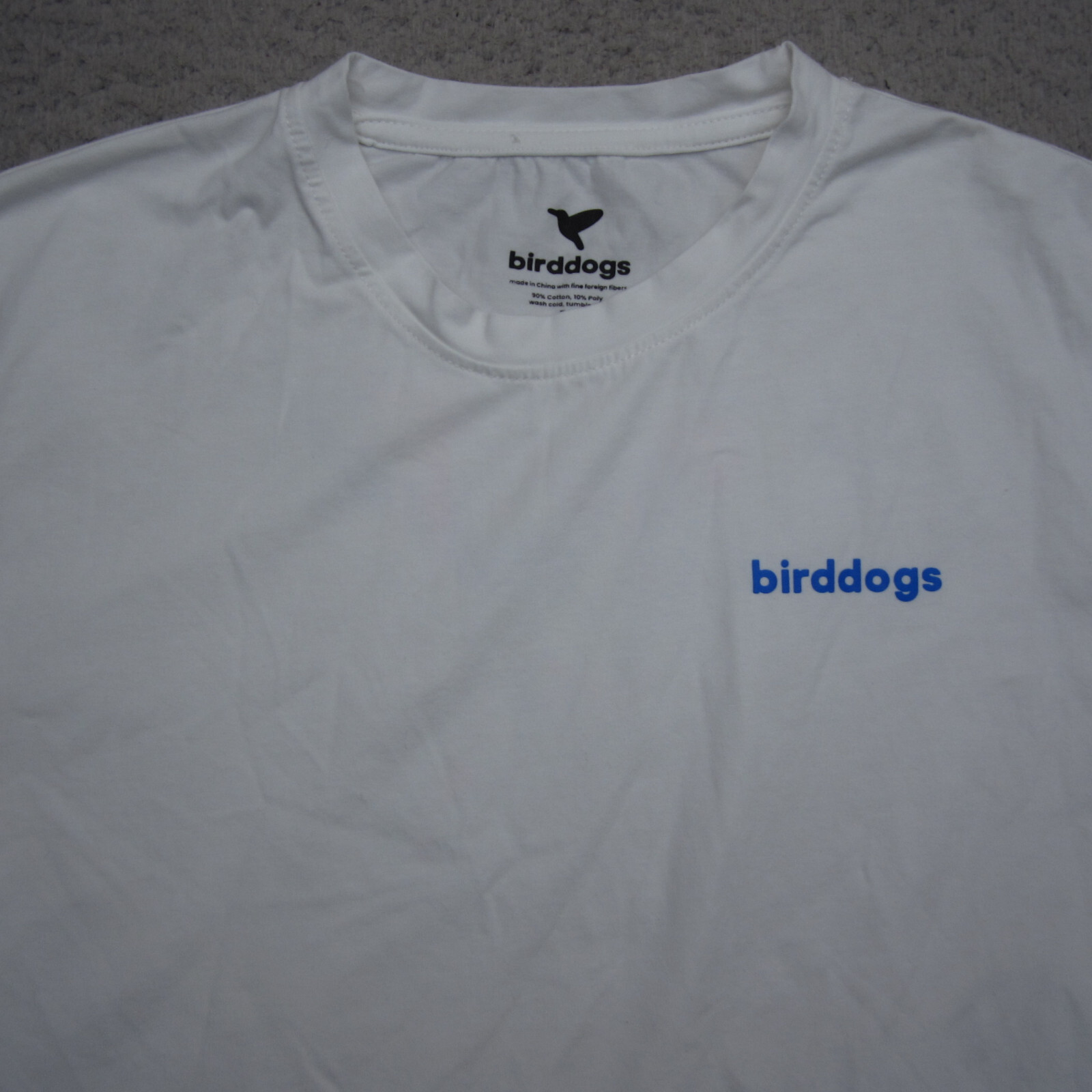Birddogs Shirt Mens Large White Cotton Tee Casual Lightweight