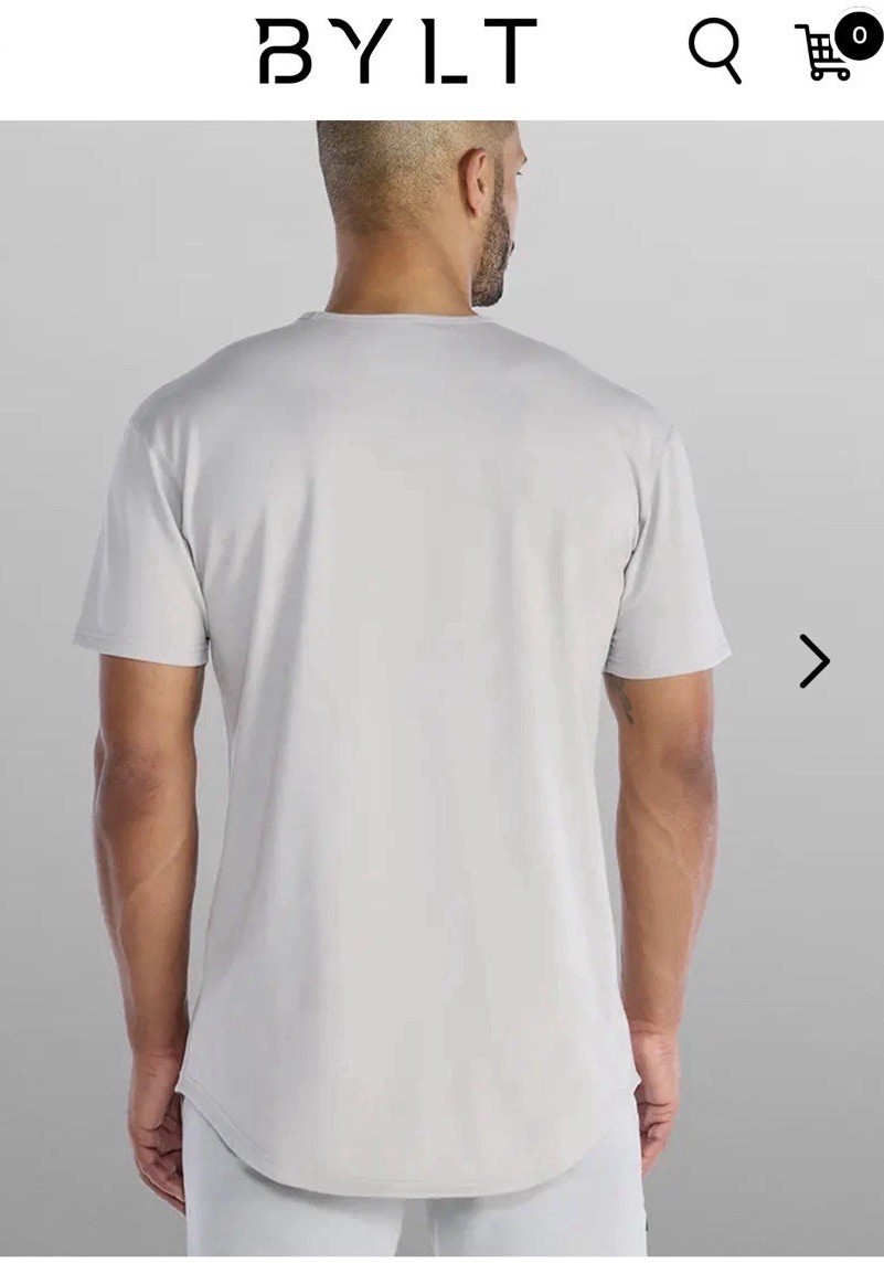 BYLT Signature Basics Men&rsquo;s S/S Blend, Size Medium, Drop Cut Shirt NWT