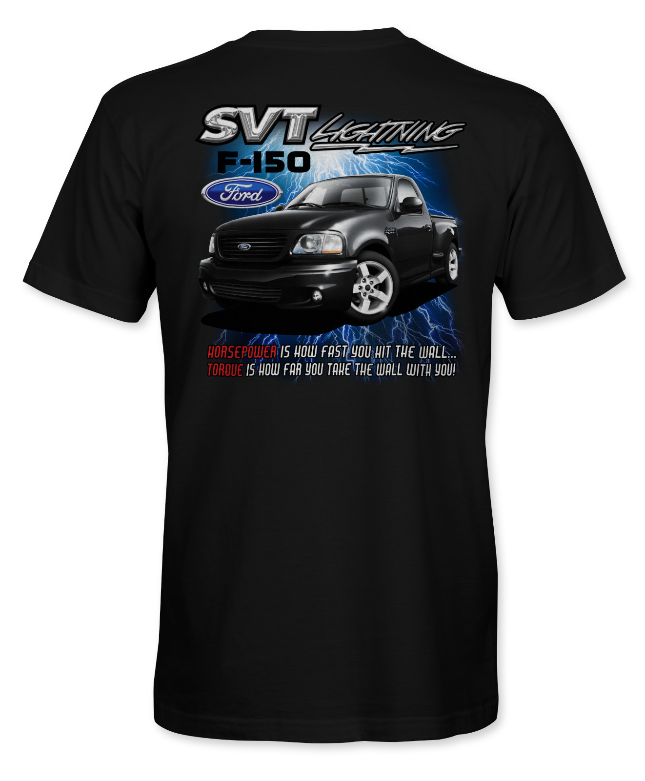 Ford SVT Lightning 2001-2002 Black Truck Full Color DTG PRINTED T-Shirt