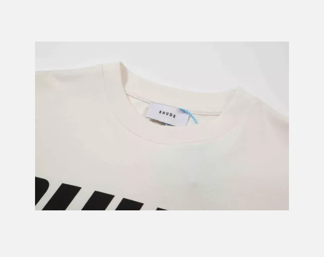 NEW RHUDE Men Women High Quality Leisure Cotton Short Sleeve POLO T-Shirt S-XL
