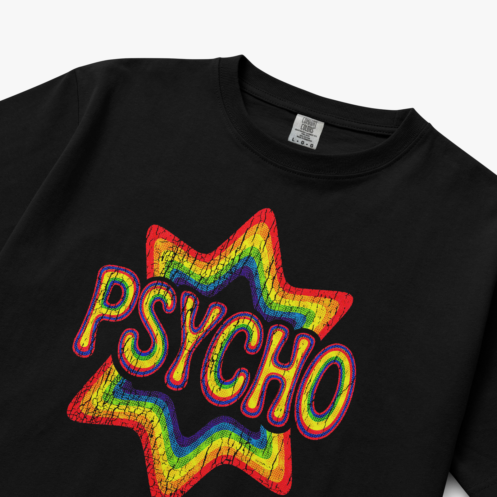 Psycho Star Tee – Comfort Colors C1717 – Adult Heavyweight Short Sleeve