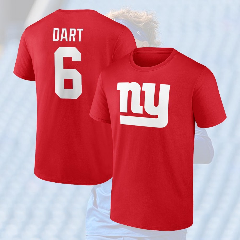❤️‍🔥 HOT DEAL!Jaxson Dart #6 New York 2025 Name & Number Player Gift For Fans