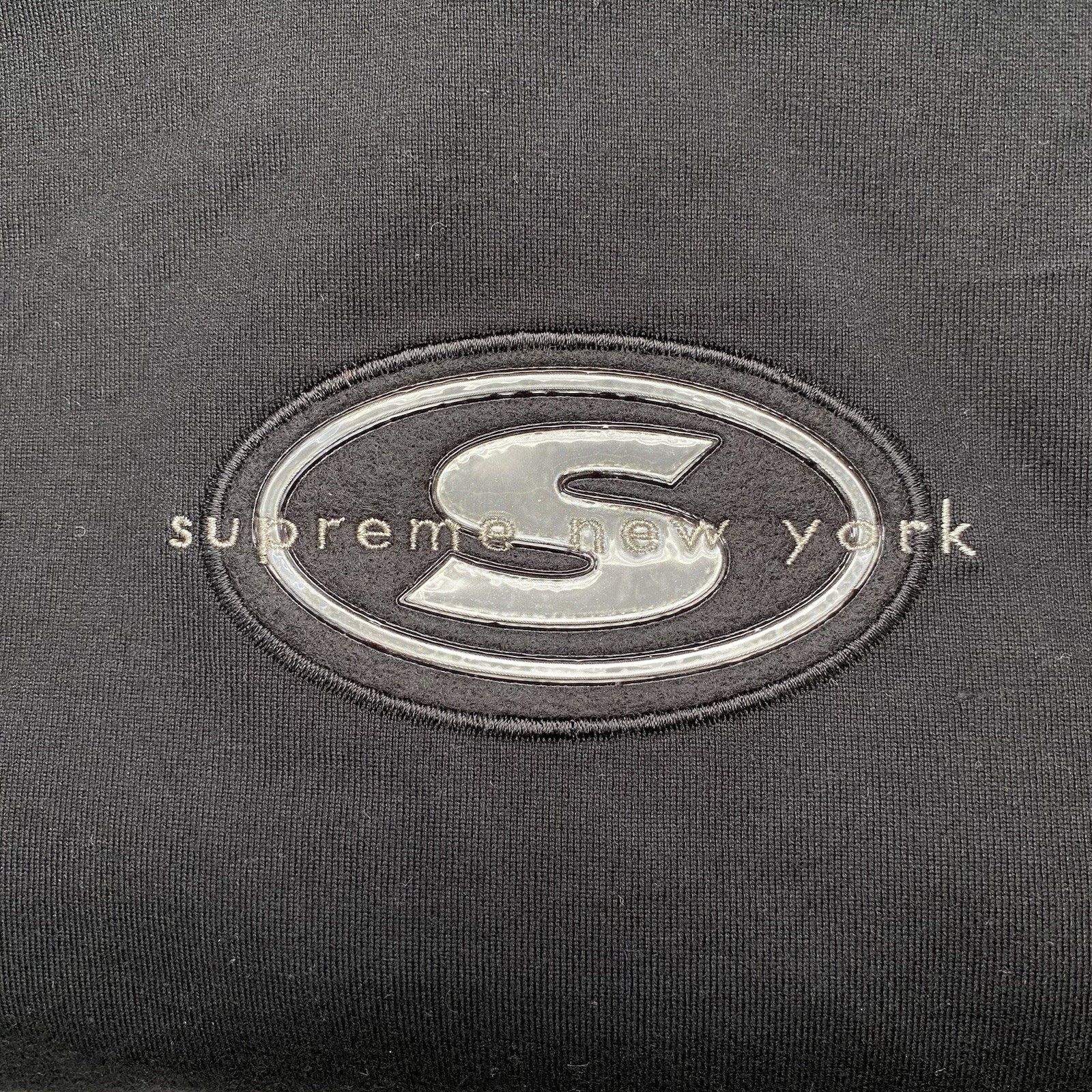 Supreme Striped Rib Logo L/S Top black