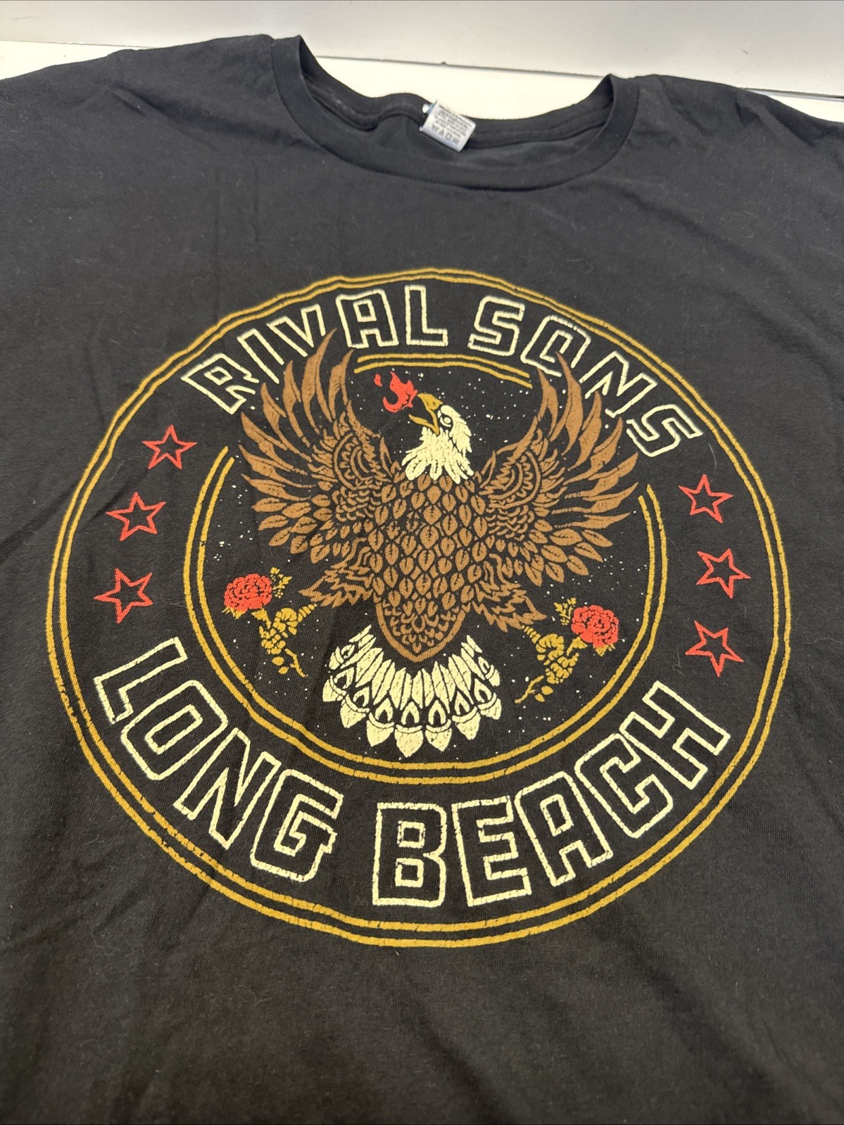 NWOT Rival Sons Long Beach CA Eagle Graphic Print Black T Shirt Size XXL