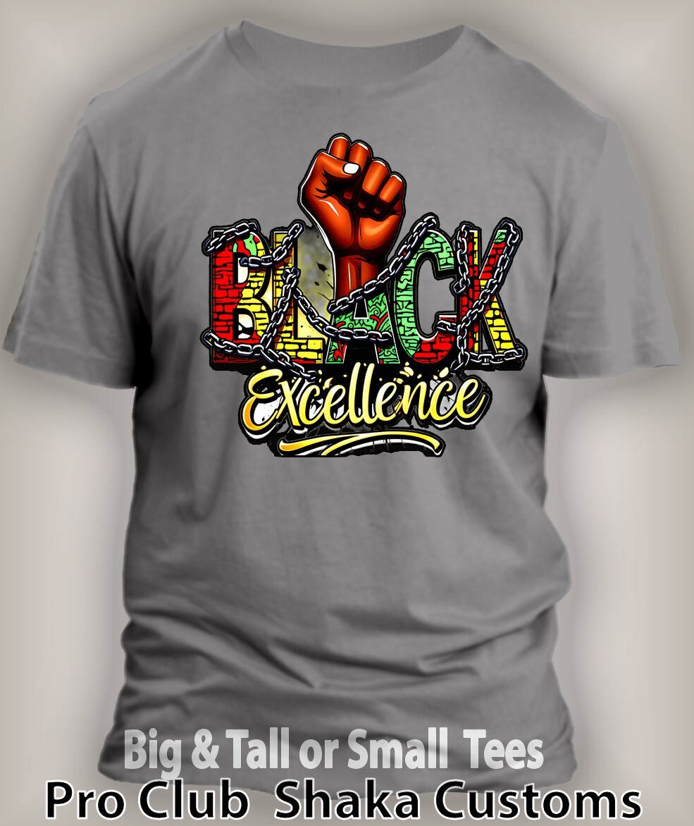Black Excellence Mens Tee Shirt Graphic Big Tall Sm Black History Junteenth T