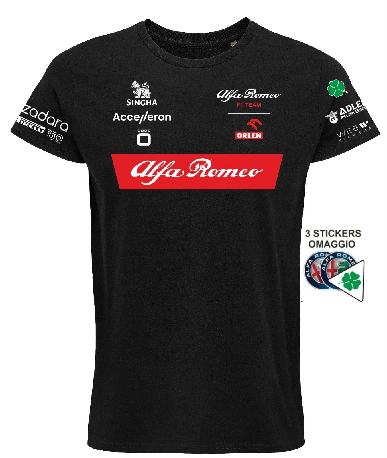 Alfa Romeo Replica F1 Racing Formula 1 Engines T-Shirt, Cotton, Unisex, Gift