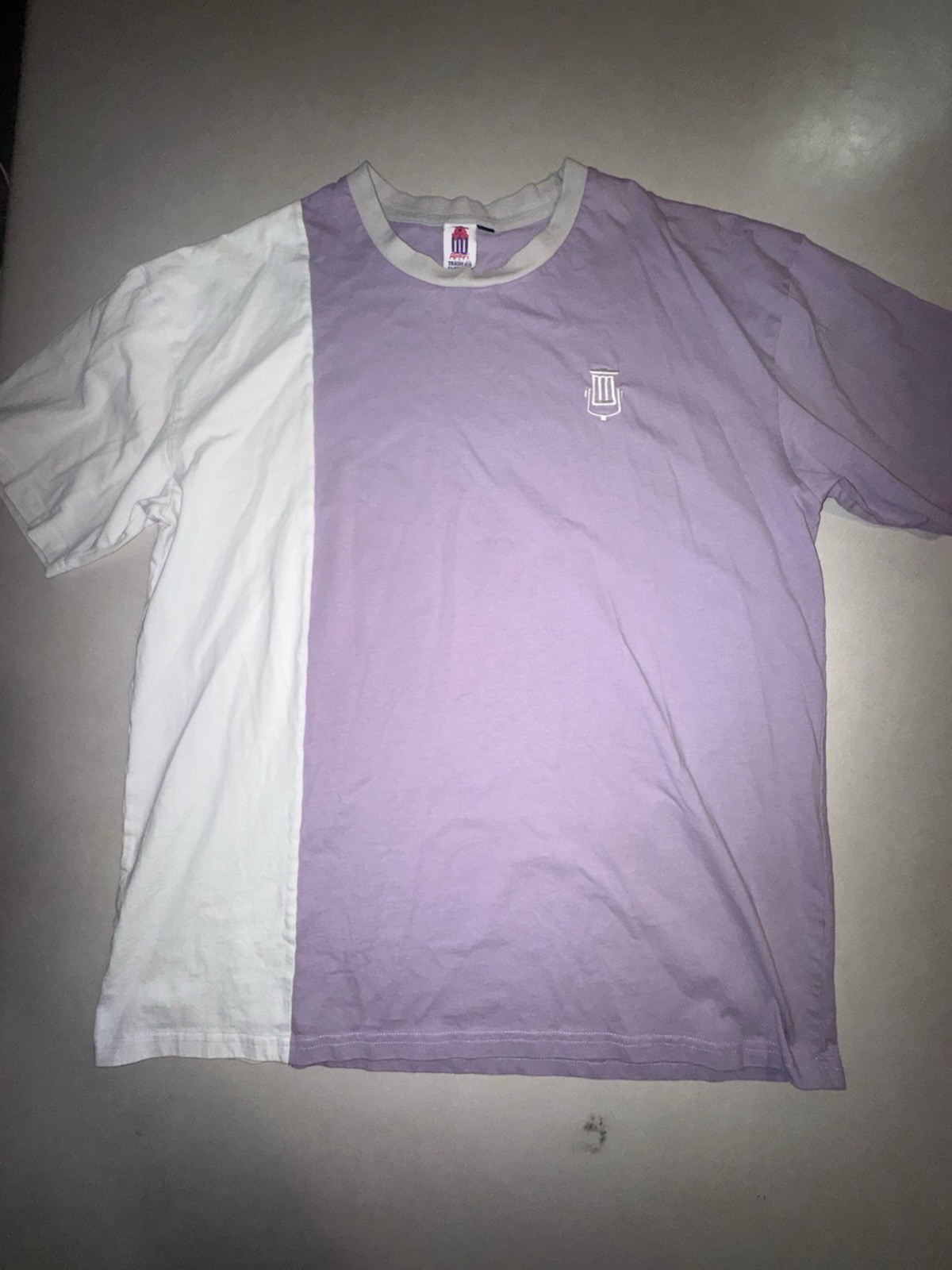 RARE Apari Trash Taste Split Shirt 2XL XXL Lavender White