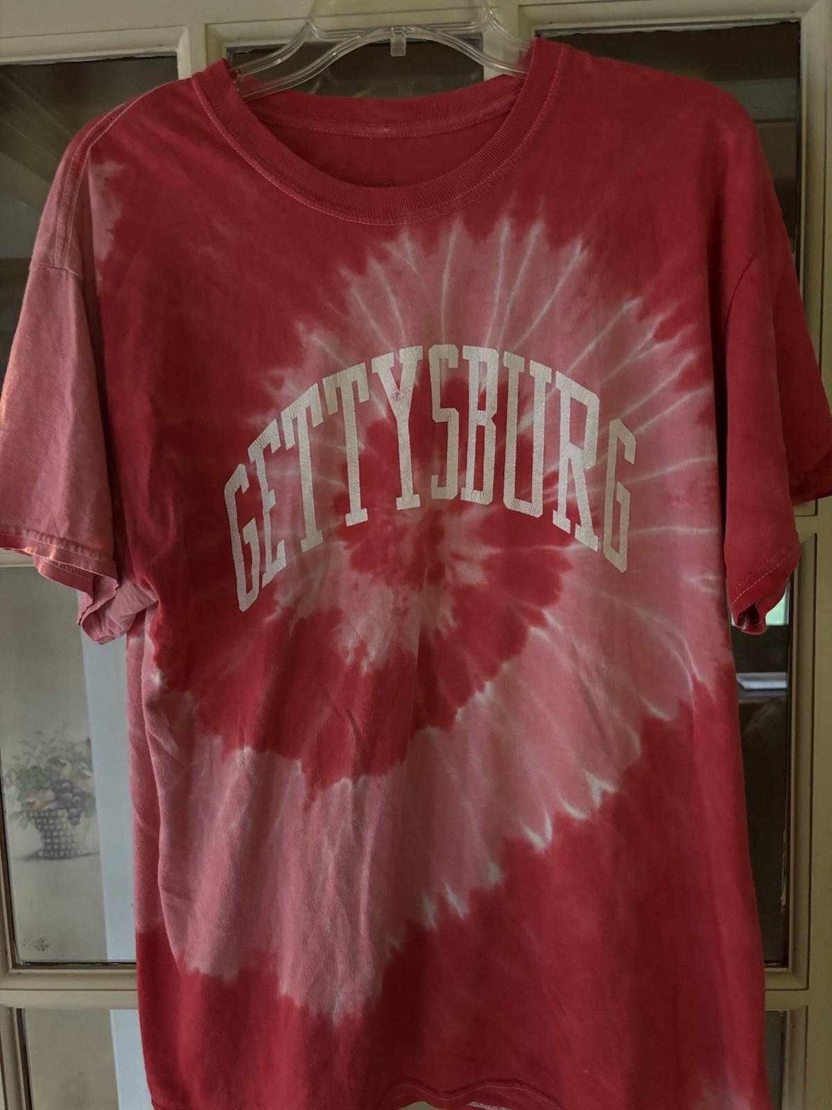 Gettysburg tie-dye t-shirt size large. Minor graphics wear as pictured .