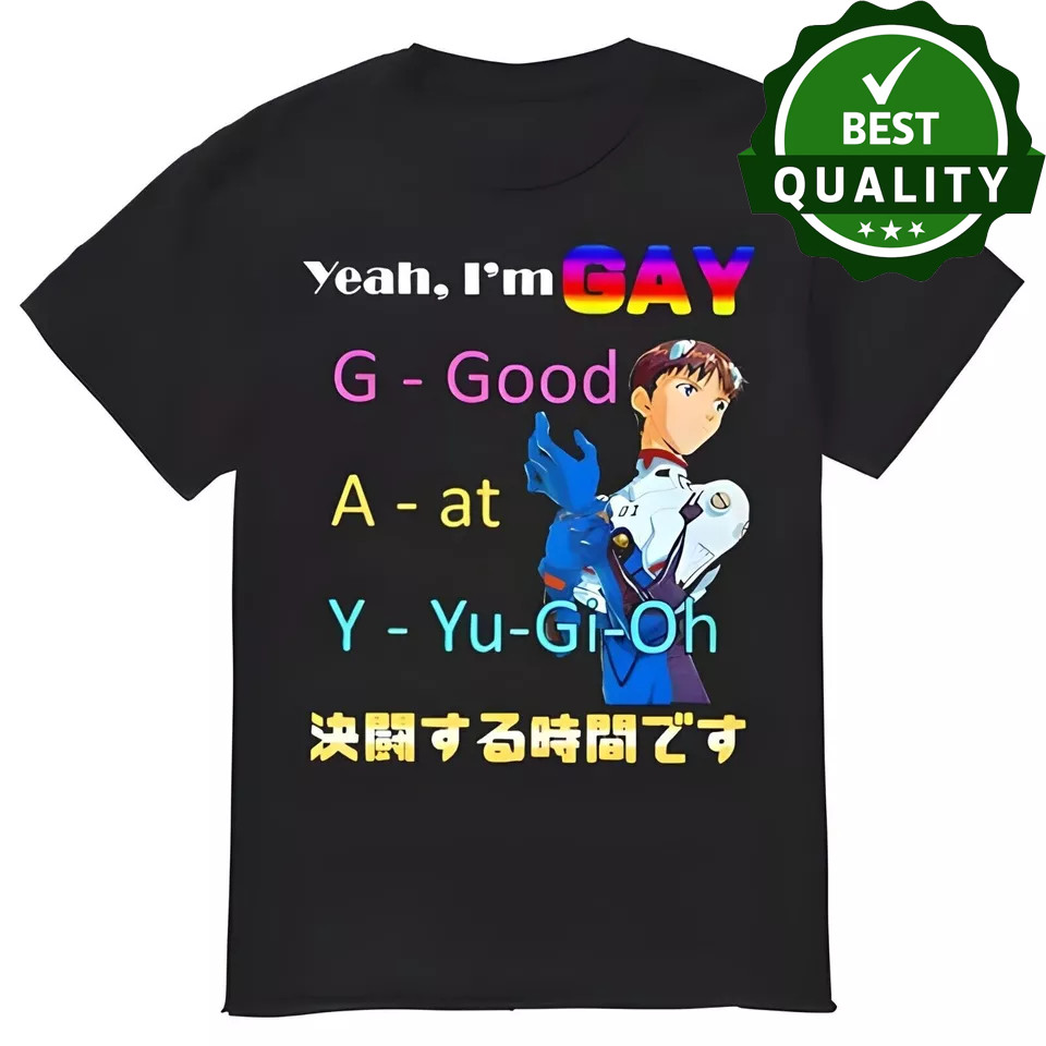 Hot Yeah I&rsquo;m Gay Good At Yugioh Shirt Gift For Fans Men S-5XL Shirt Te2934