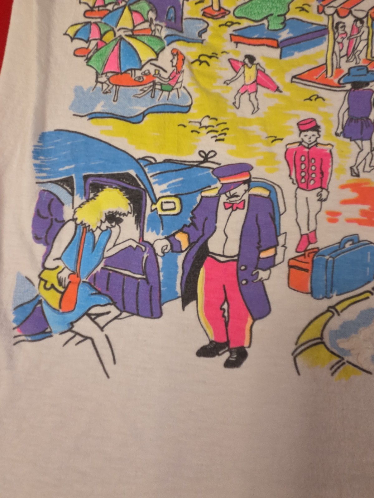 1980’s Palm Beach Resort Single Stitch T-Shirt Neon Colors Florida Sz S/M
