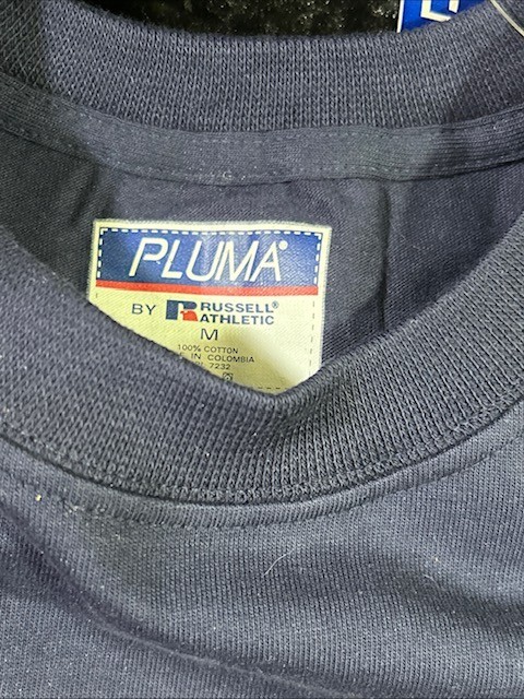 PLUMA Russell Athletic Mens Navy Blue Short Sleeve T-Shirt 100% Cotton NWT