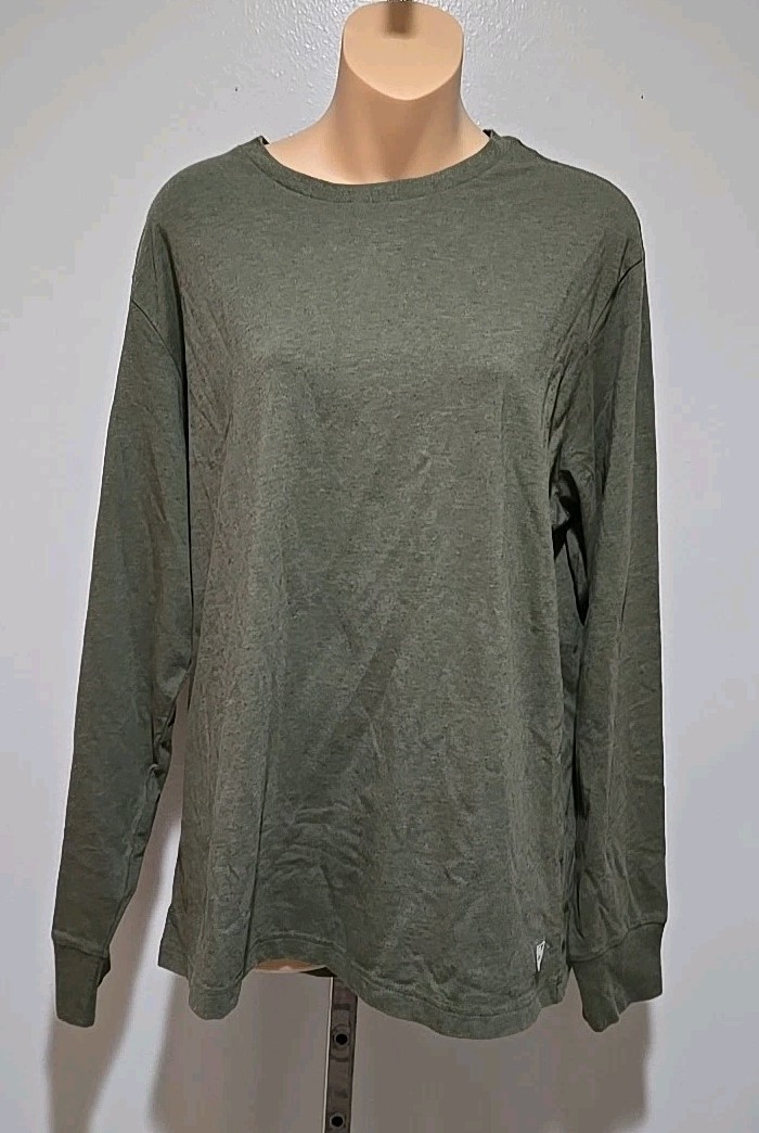 NWT Cremieux Men&rsquo;s Long Sleeve Tee Green Size L Large Cotton Spandex Blend