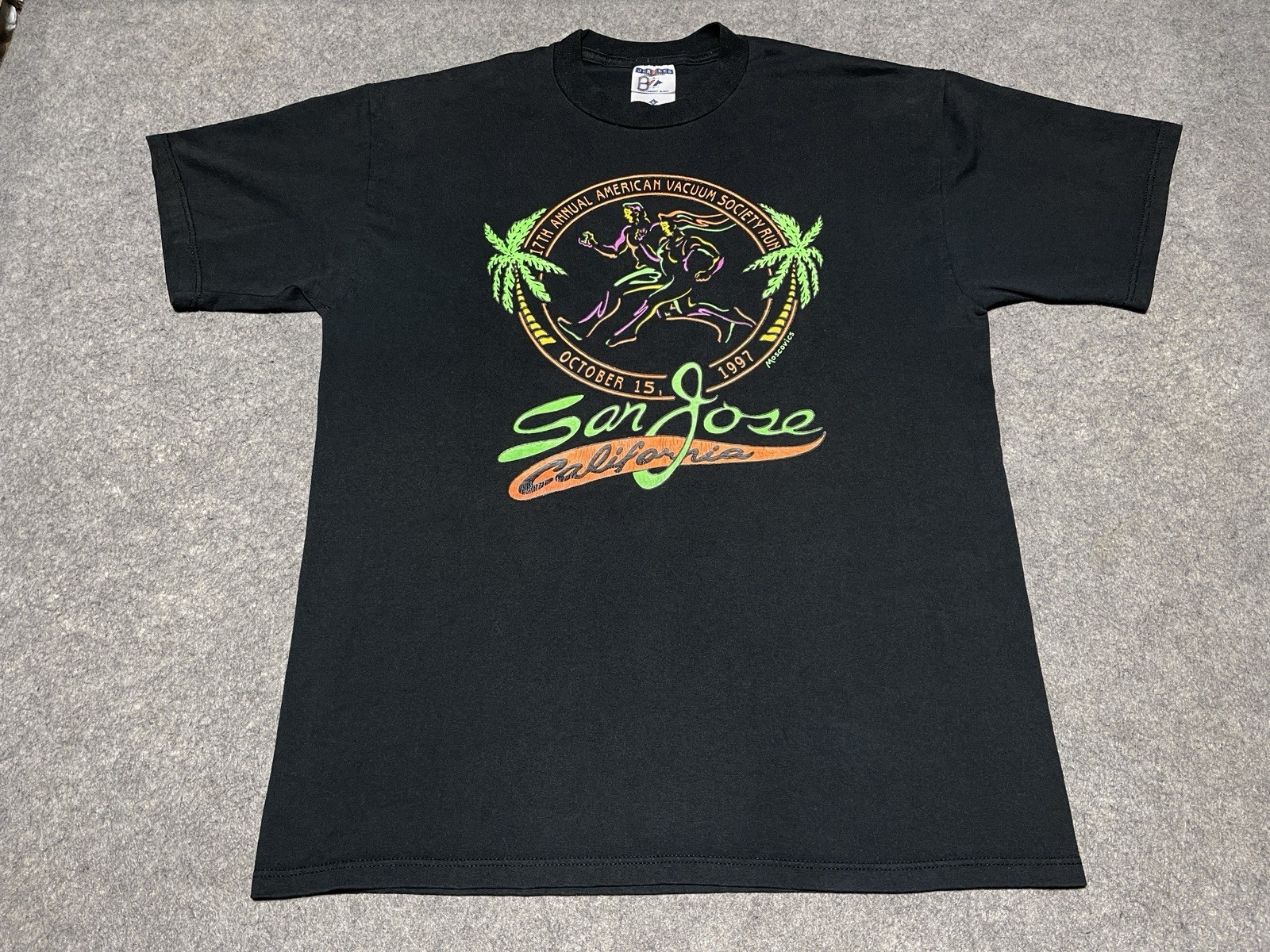 VTG 1997 17th Annual American Vacuum Society Run SCIENCE San Jose CA Black Shirt