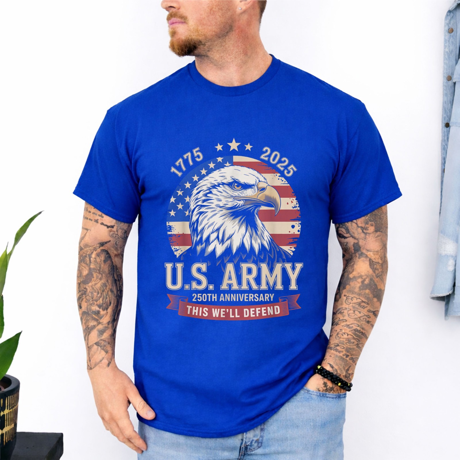 United States Army 1775-2025 250th Anniversary We Defend T-Shirt