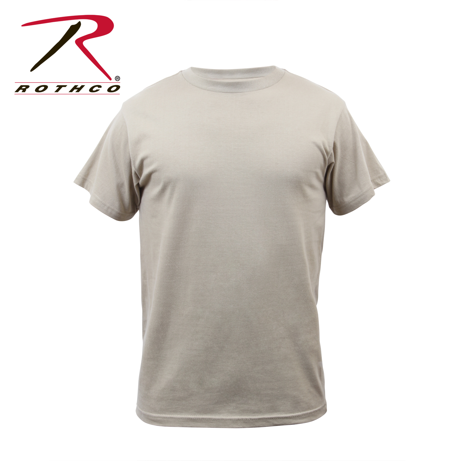Rothco 8570 Solid Color 100% Cotton T-Shirt – Desert Sand