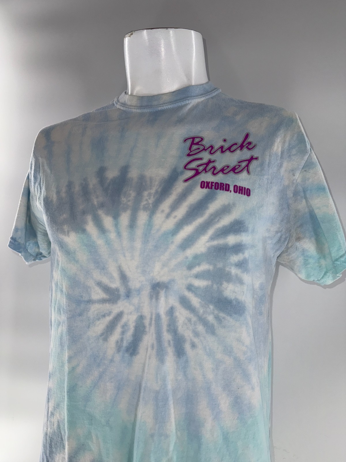 Brick Street Colortone T-Shirt Men’s M Blue Tie-Dye 100% Cotton YGI I5-39
