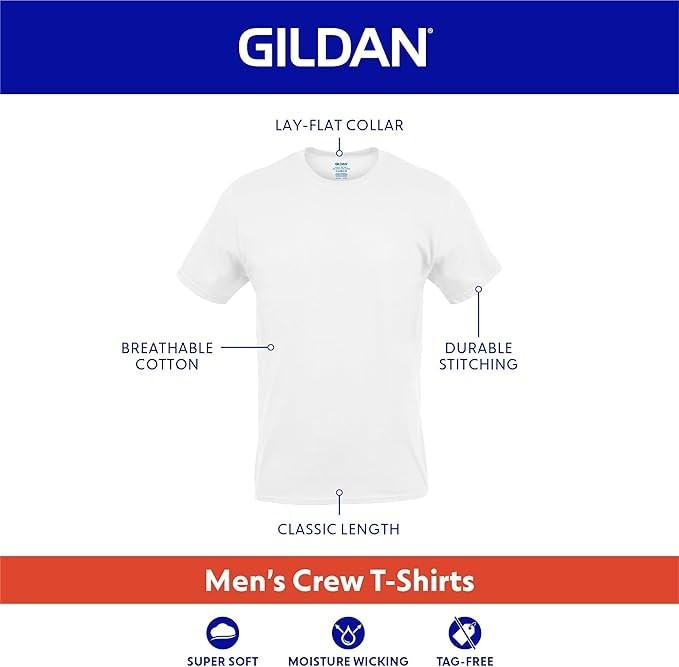 Men&rsquo;S Crew T-Shirts, Multipack, Style G1100