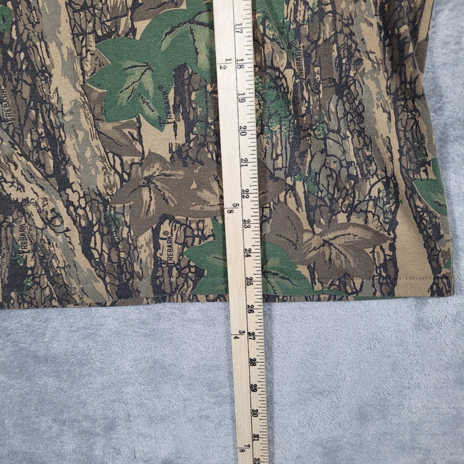 Ace Sportswear T-Shirt Mens L Brown Trebark Camo Pocket Tee Vintage Made in USA