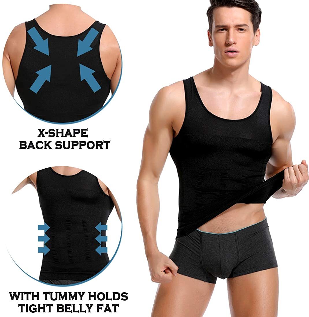 Men&rsquo;s Cool Dry Short Sleeve Compression Shirts Sports Baselayer Workout Tank Top