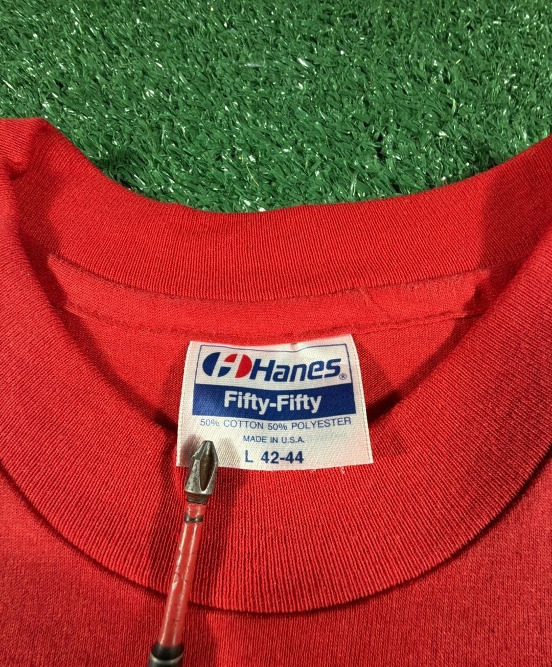 Vintage 80s Hanes Fifty-Fifty Riyadh camel Graphic T-Shirt