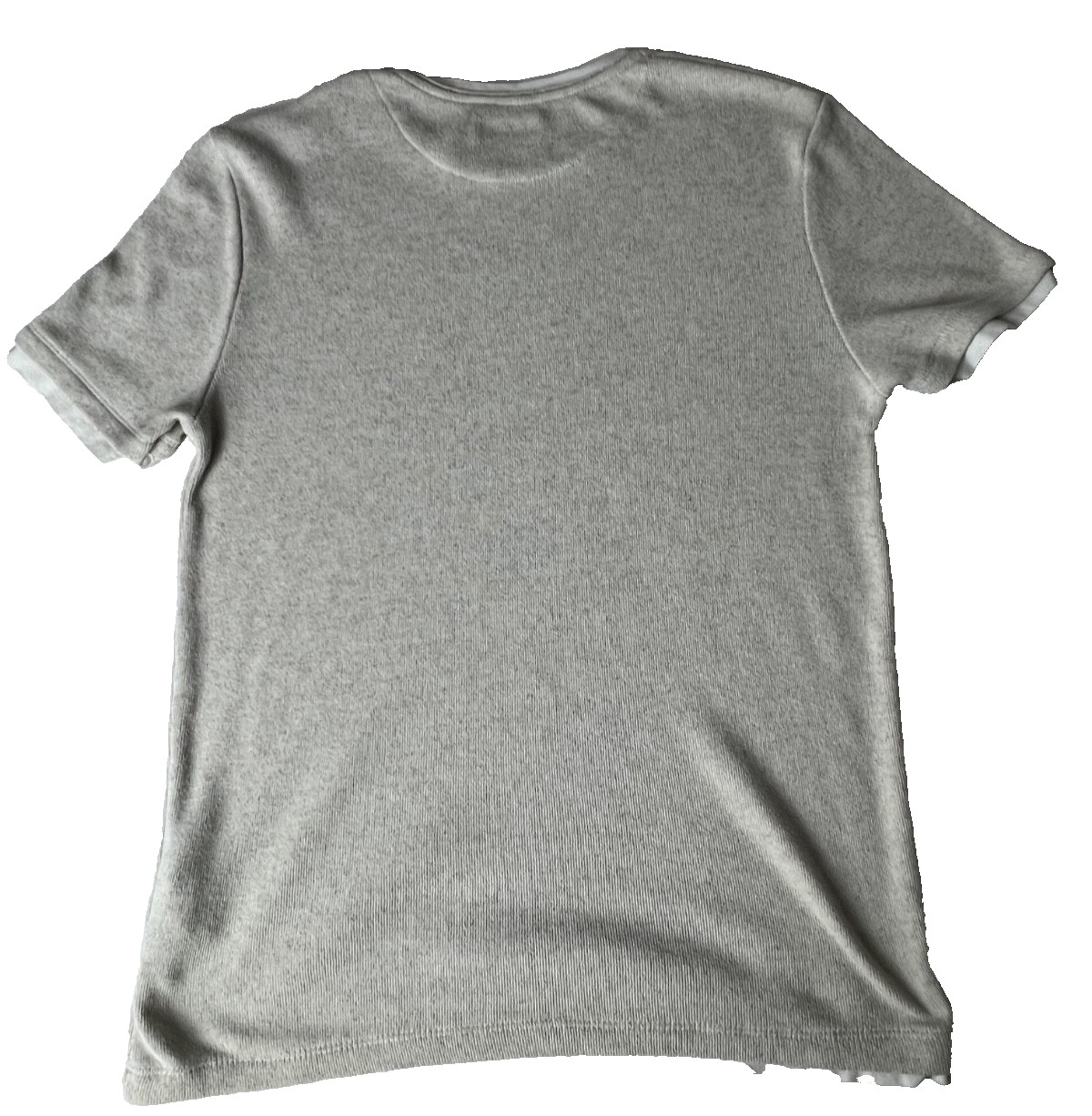 Zara Man Light Brown White Outline Fitted Mens T-shirt Size L