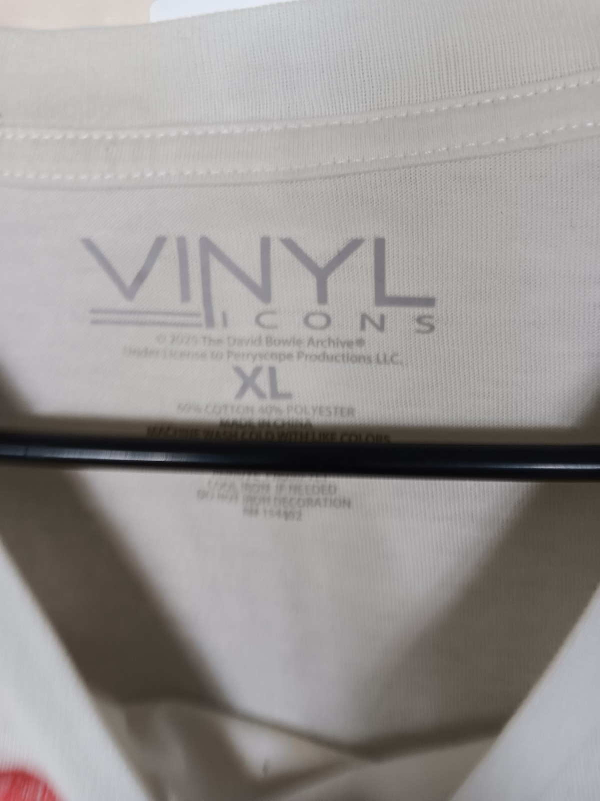 The Vinyl Icons David Bowie 1974 World Tour White Graphic Tee Shirt XL