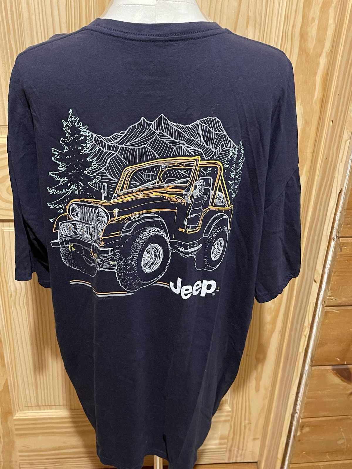 Officially Licensed JEDCO Jeep Graphic Navy Blue T-Shirt Size XXLarge ~ EUC
