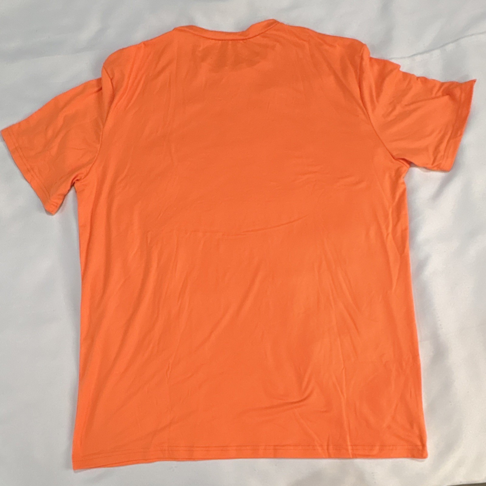 Mens Orange Polyester Elastane Crew Neck T-Shirt XL &lsquo; A2