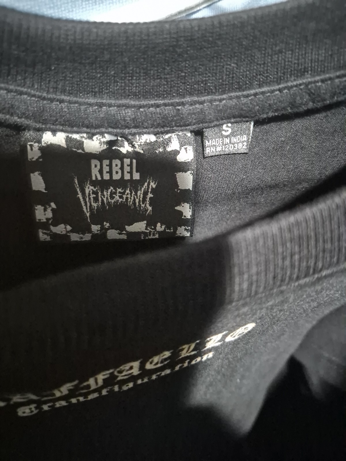 Rebel Vengeance Raffaello Transfiguration Black Graphic Men&rsquo;s T-Shirt SMALL
